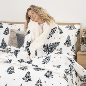 4Home Obliečky mikroflanel Frosted Trees, 140 x 200 cm, 70 x 90 cm