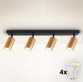 Brilagi - LED RGBW stmievateľné bodové svietidlo SELE DIAMANT 4xGU10/6,5W/230V Wi‑Fi zlaté