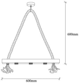 Závesné svietidlo v prírodnej farbe Erebos – Opviq lights