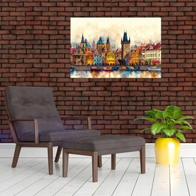 Obraz - Jeseň v maľovanom meste (90x60 cm)