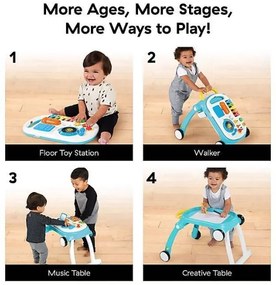 Baby Einstein - Chodítko s aktivitami 4v1 MUSICAL MIX ‘N ROLL 3xAA