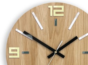 Dřevěné nástěnné hodiny Dexi 33 cm dub přírodní