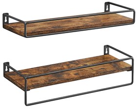 Závesná polica, 2ks, industriálna, 90x40x9cm