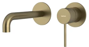 Sapho Sapho, ULTRAMIX 2-prvková podomietková umývadlová batéria, hubica 20cm, zlato mat, UT018G
