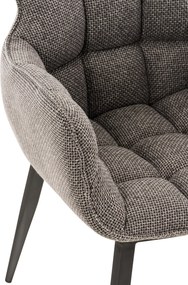 Stolička Tirana látka čierna - titánovo sivá