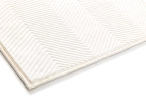 Kúpeľňový koberček Fishbone krémový