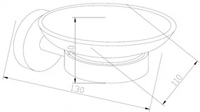 Mexen príslušenstvo, LOFT držiak na mydlo, chróm, 7012639-00