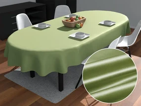 Biante Saténový oválny obrus polyesterový Satén LUX-L051 Olivovo zelený 80x120 cm