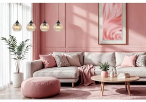 Závesné svietidlo Costa, 4x medové sklenené tienidlo, b