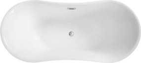 Besco Akrylátová voľne stojaca vaňa Amber BW 170x80 BESCO-Typ výpuste: Click-Clack s prepadom, grafit, BESCO-Rozmery: 170x80, BESCO-Farba: Biela/čier…