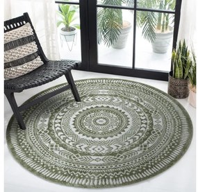 Dywany Łuszczów, Kusový koberec Napkin green kruh, 160x160 (priemer) kruh, zelená, chodba / predsieň