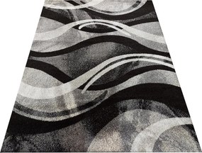 DY Sivý koberec s abstraktným vzorom Otto 01 Rozmer: 80x150 cm