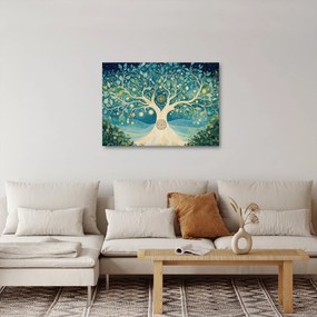 Obraz – Magický strom so špirálami (70x50 cm)