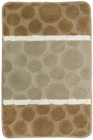 Sada kúpeľňových koberčekov SIENA béžová, bodky / pruhy