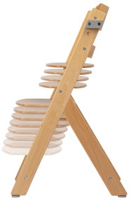 Timba stolička rastúca Natural Wood s podložkou
