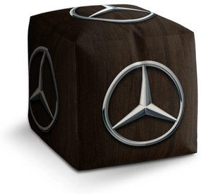 Sablio Taburet Cube Logo 5 Drevo: 40x40x40 cm