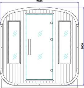 BPS-koupelny Záhradná kombinovaná sudová sauna 2v1 HYD-4023 - Infrasauna + fínska sauna 180x200, 4-6 osôb