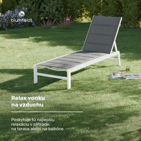 Blumfeldt Renazzo Lounge ležadlo, nosnosť 120 kg, 5-stupňové, vodoodpudivé