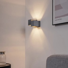 Moderná nástenná lampa tmavosivá 2-svetlá - Transfer Double