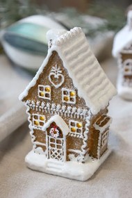 Perníková chalúpka so svetielkami Gingerbread Noël LED - 7*6*11cm