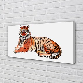 Obraz na plátne maľované tiger 125x50 cm