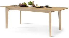 BARI Dub prírodný 180x90 cm (+2 vložky 45 cm) - DREVENÝ STÔL V JAPANDI/ŠKANDINÁVSKOM ŠTÝLE, ROZKLADACÍ DO 270 cm!