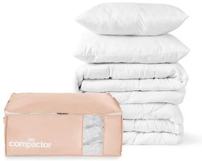 Vákuový plastový úložný box na oblečenie 65x45x27 cm Pink Edition – Compactor