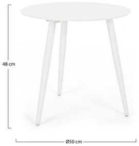 Hliníkový okrúhly záhradný stolík ø 50 cm Ridley – Bizzotto