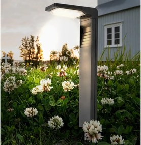 Solárna LED záhradná lampa na záhradný stĺpik so senzorom súmraku
