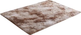 Béžový shaggy koberec s ombre efektom – obdĺžnikový dizajn Rozmer: 120x170 cm