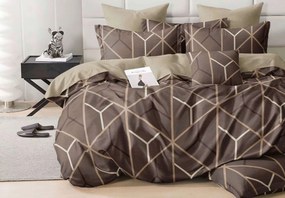 Bavlnené obliečky GRIDORA hnedé Rozmer obliečky: 70 x 90 cm | 140 x 200 cm