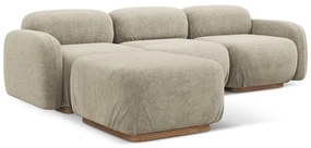 Béžová modulárna rohová pohovka z textílie buklé Ailani – Makamii