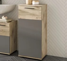 Kúpeľňová stojacia skrinka Mason, dub/šedá%