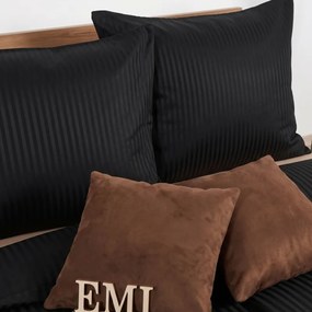Obliečky Black damaškový satén EMI