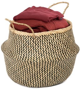 Úložný košík z morskej trávy Compactor Zic Zac, ⌀ 45 cm