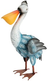 Záhradná kovová figúrka Pelican, 41 cm, viacfarebná