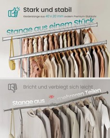 Vešiakový stojan na kolieskach HSR015E01