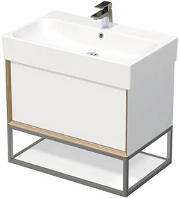 Kúpeľňová skrinka s umývadlom Intedoor MULTI 75 cm OXO MULTI OALU 75 1Z