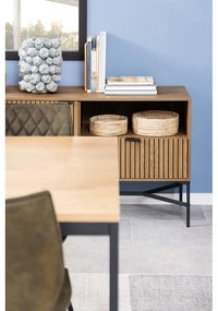 Nízka komoda v dekore duba v prírodnej farbe 180x70 cm Jaipur – Actona