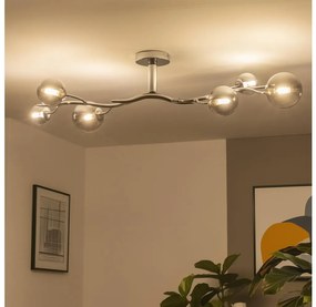 Brilagi - LED Prisadený luster MISTEL 6xG9/3W/230V čierny chróm/dymové