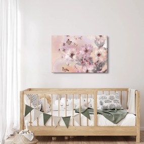 Obraz - Umelecká koláž s motýľmi (90x60 cm)