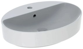 GEBERIT VariForm oválne umývadlo na dosku s otvorom, s prepadom, 600 x 450 mm, biela, 500.772.01.2