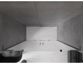 Mexen Velar L Duo, posuvné sprchové dvere do otvoru 180 cm, 8mm sklo námraza, brúsený grafit, 871-180-003-32-95
