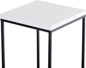 STOJAN NA KVETINÁČ SIMPLE 80X24X24 CM ČIERNA/BIELA