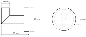 Sapho Sapho, X-ROUND háčik, chróm, XR208