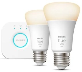 Základná sada Philips Hue WHITE 2xE27/9,5W 2700K +  zariadenie k prepojeniu