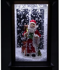 LEAN TOYS Vianočná pouličná lampa s Mikulášom 2v1 biela