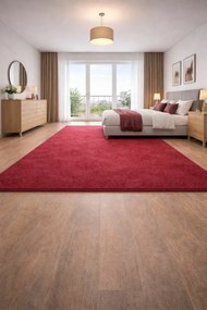 Vopi, Kusový koberec Eton vínovo červený, 140x200, červená, chodba / predsieň