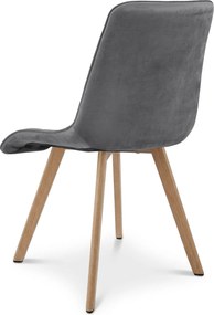 Jedálenská stolička CIEZA VELVET, tmavo sivá