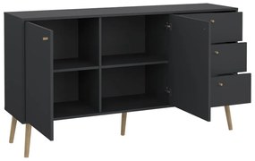 Antracitová nízka komoda 149x82 cm Bodo – Tvilum